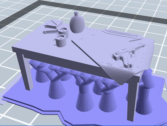 HQ command war table scaled for 28mm ww2 tabletops by hou2zi0