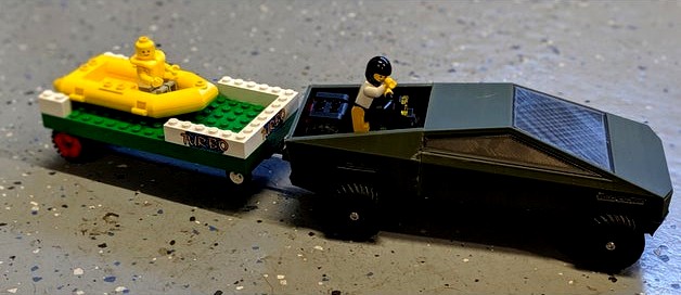 WOV Cybertruck LEGO Drop Hitch Receiver by Gvlopez