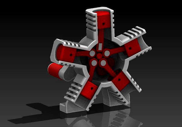5 CYLINDER RADIAL ENGINE by edwilcock007