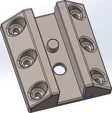 1x1" aluminum drill fixture, Easy way to fixture a 1" or 1.5" hole pattern by PSomeone