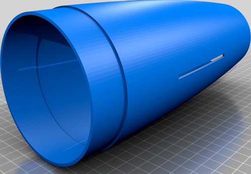 4" V2 rocket boat tail and nose by srbell