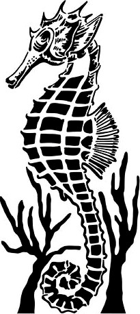 Sea Horse stencil by Longquang