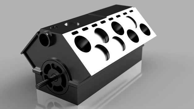 W16 Engine (Bugatti) by spinosT