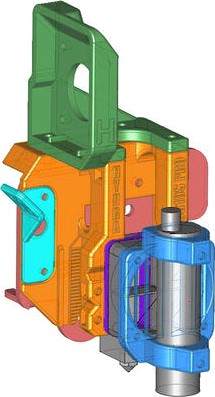 Hydra Fan Duct & Tool Change System for CR10S PRO with MicroSwiss Hotend (REMIX) by registeredthing