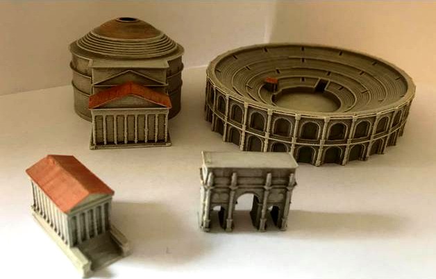 Wozname's 1-1000 2mm Roman Building Party Pack by Wozname