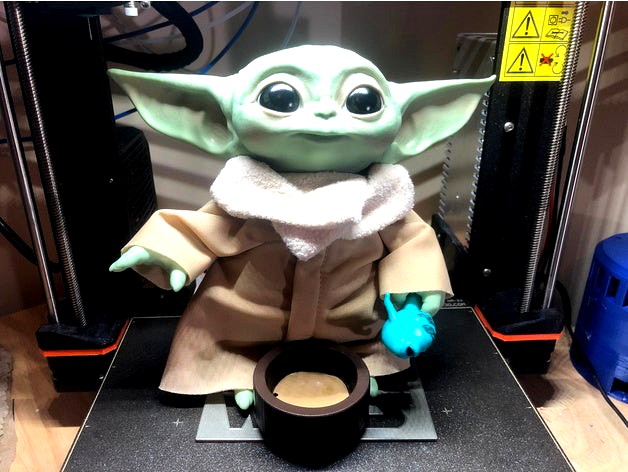 Star Wars Baby Yoda Plush Toy Stand by ruzickjc