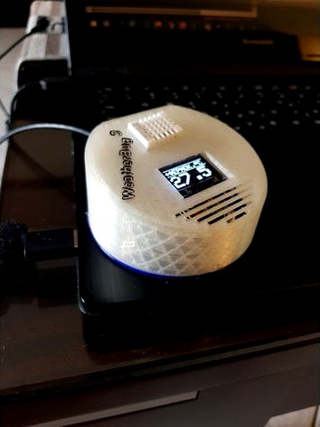 WheatherBug3 - ESP8266 (nodemcu) with DHT22 and 0.96intch OLED Display by ycahome