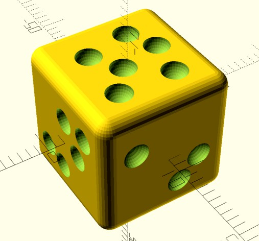 Annoying Dice - six sided die with irregular pips by maushammer