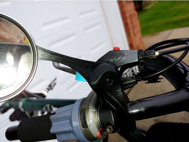 Retractable Bicycle Mirror Holder by BotLawson