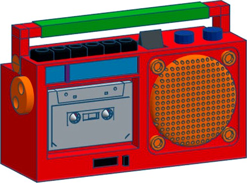 Radio cassette by Modelkitsdeluxe