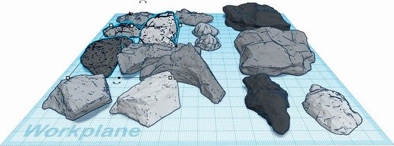 Model Railroad Terrain Rocks Stones Cliffs Outcrop by jeff_j3ffr3y