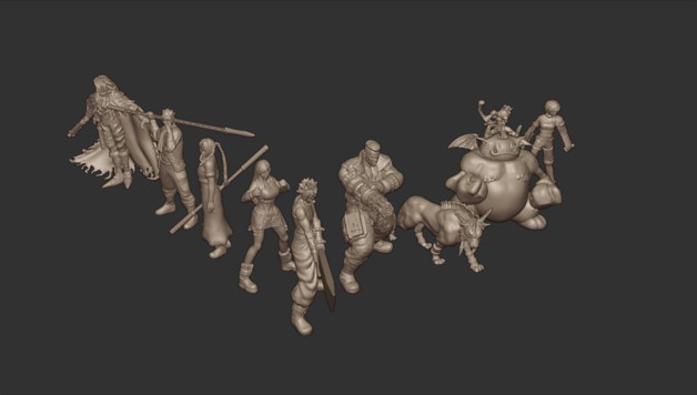 Final Fantasy VII Tabletop Miniatures 32mm/28mm by Carvalho243