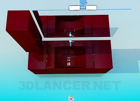 3D Model Set of furniture for the sink