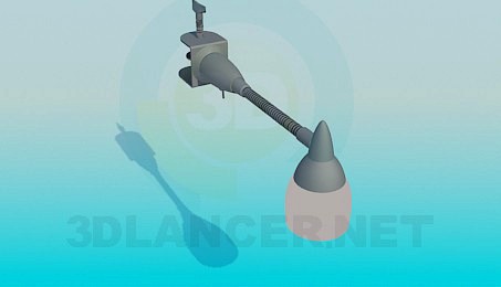 3D Model A lamp with a clamp