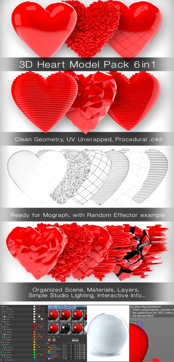 3D Heart Model Pack