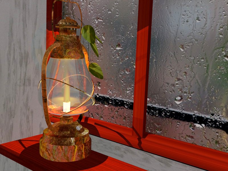 3D Model Kerosene lamp