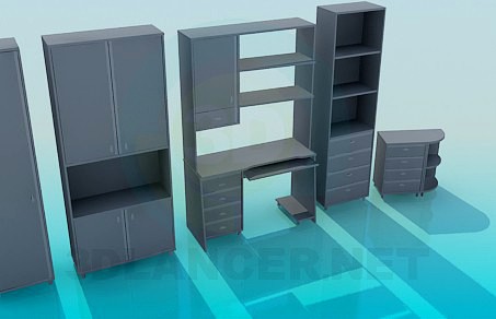 3D Model Cabinets for office