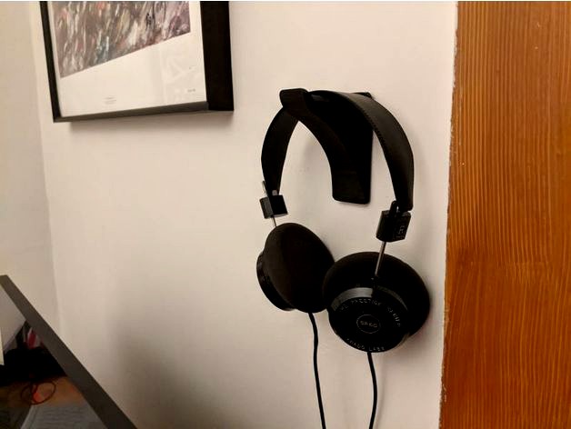 Command Strip Stick On Headphone Wall Hook by flankmostrum