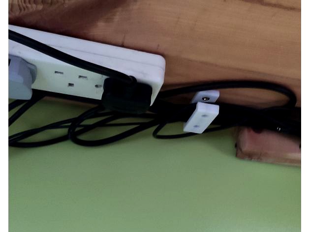Under desk wire tidy clamp/clip by SpeedyGee