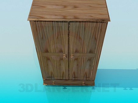 3D Model Wooden wardrobe