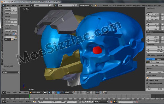 Halo Reach - Pilot Helmet and Haunted Skull Pilot Helmet by moesizzlac