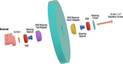 Polaris 180 Wheel Adapter to Ceramic 608 Bearings by Kisssys