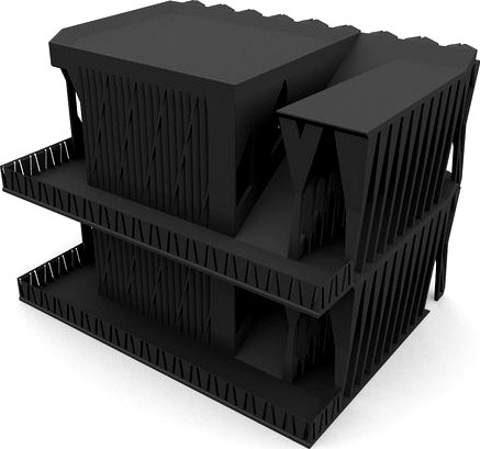 Brutalist Building With Seperate Stairs by AlbrektDurer