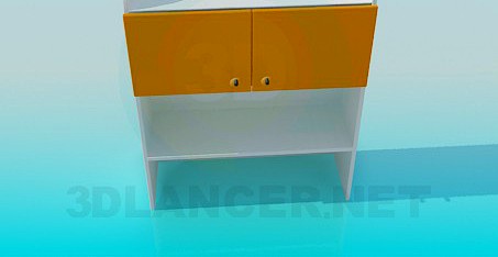 3D Model Cupboard with shelves