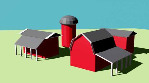 Low Poly Barn by pearlzee