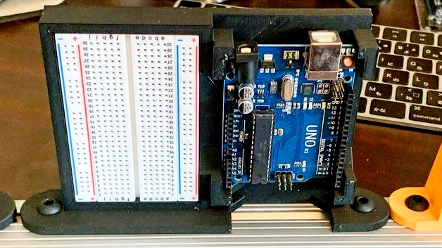 Arduino Uno with proto board for 8020 1010 by NotLikeALeafOnTheWind
