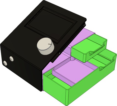 Double LCD drawer Ender 3 / Pro  by DaVinci2000