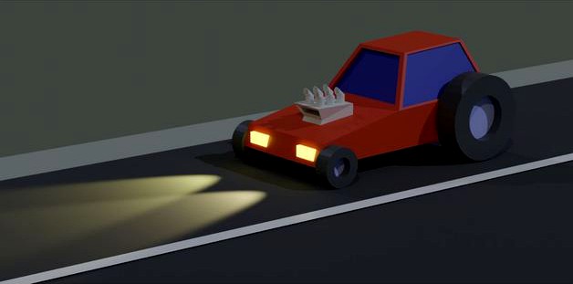 Low poly dragster car by Mortio