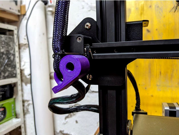 Cable holder for Ender 3 Pro (mounts at X limit switch) by jordi_id7