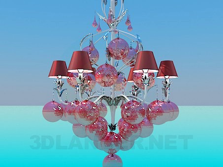 3D Model Chandelier-holiday balls