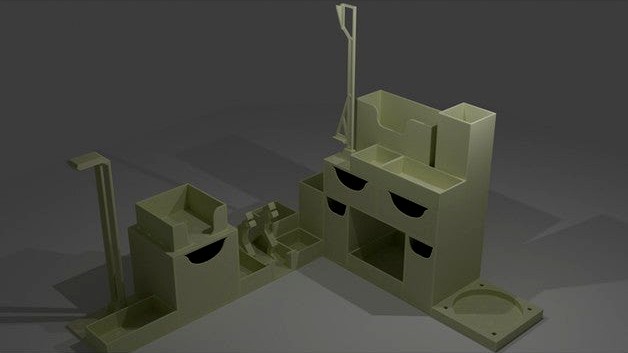 MODULAR DESK ORGANISER - NO SUPPORTS EVER - OVER 27 MODULES by NerdsVille1919