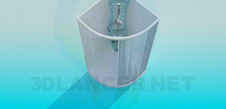 3D Model Angular shower cubicle
