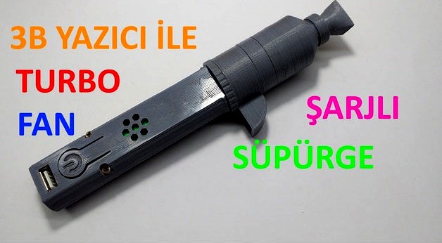 3D PRINTED TURBO FAN reCHARGEABLE MINI VACUUM CLEANER by bastech