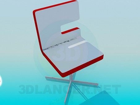 3D Model A chair on the stem