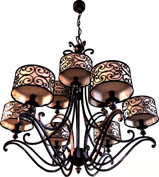 Traditional Maxim Mondrian 36 1/2" High 9-Light Bronze Chandelier