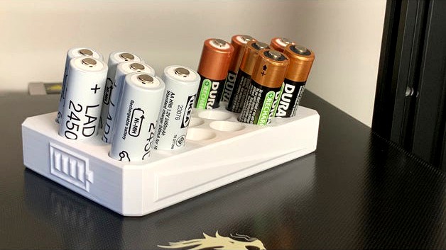 Rechargeable AA/AAA Battery Holder & Organizer by BlaydeRunner