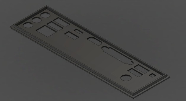 MSI B450M GamingPlus IO Shield by Establisher 3d model