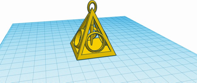 Harry Potter Deathly Hallows keychain by cory1991