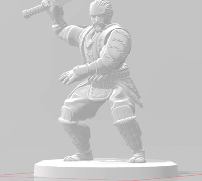 RPG mini - Human Samurai Fighter Male by MalevolentDM