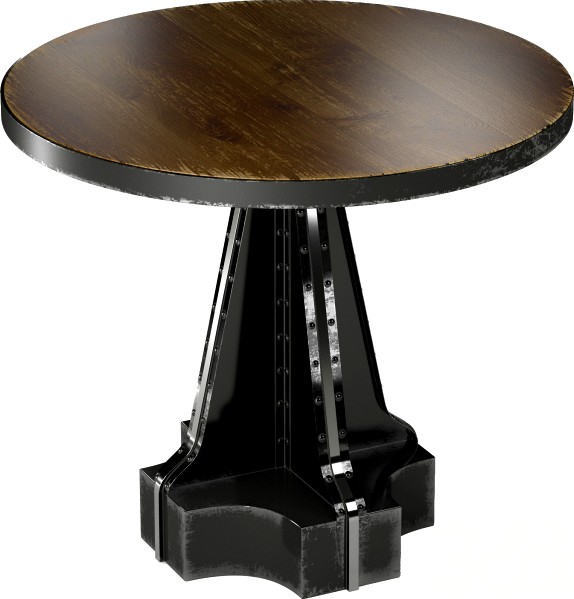 French Column круглый обеденный стол в индустриальном стиле