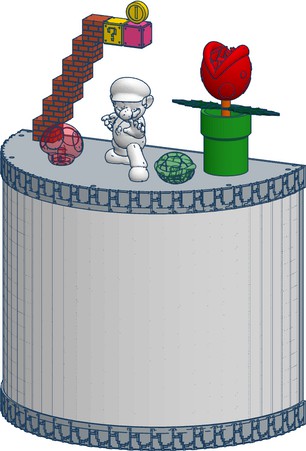 Super Mario Lamp with 32x16 RGB LED animations by astraios3d