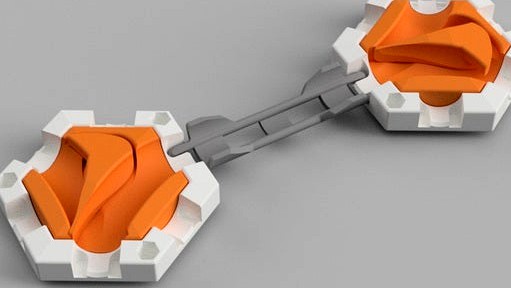 Marble track - 1 pass switch (Gravitrax compatible when using my 6 exit basic tile) by Oostmeijer