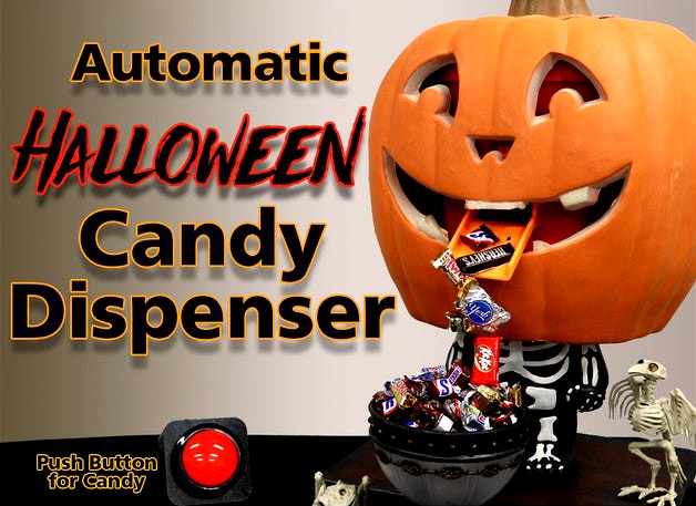 Automatic Halloween Candy Dispenser by brankly