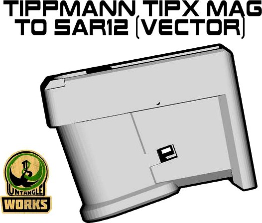 Tippmann TiPX vector model Mag to SAR12 Adapter by Untangle