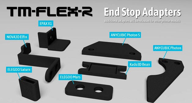 TM-Flex R Z Stop Adapters for Resin Machines by tinymachines3d