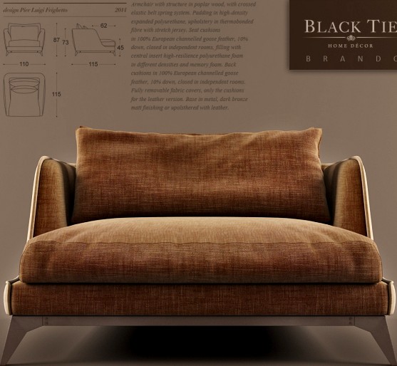 Brando armchair by Black Tie